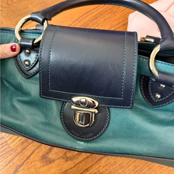 Marc Jacobs Teal and Navy Shoulder Bag - Picture 3 of 3